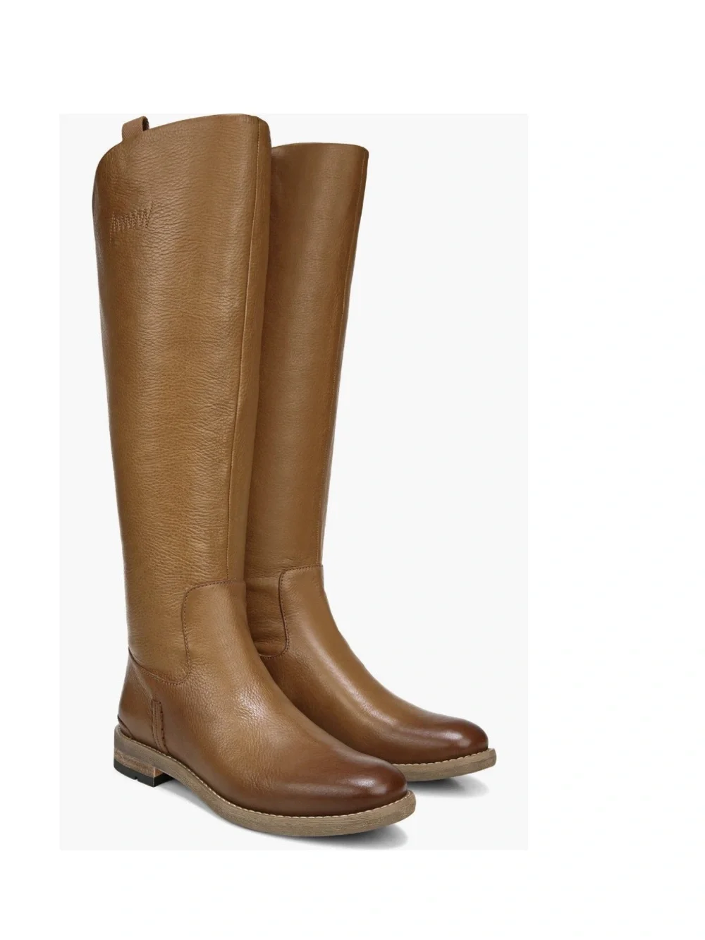 Franco Sarto Meyer Knee High Boot Light Brown Distressed Women’s 7 Wide Calf